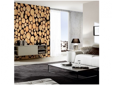 AP DIGITAL fototapetai 470113 Stack of Wood 1