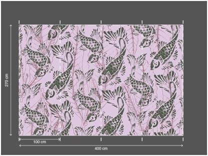AP DIGITAL fototapetai 470013 Purple Koi 2 AP DIGITAL fototapetai 470013 Purple Koi 2