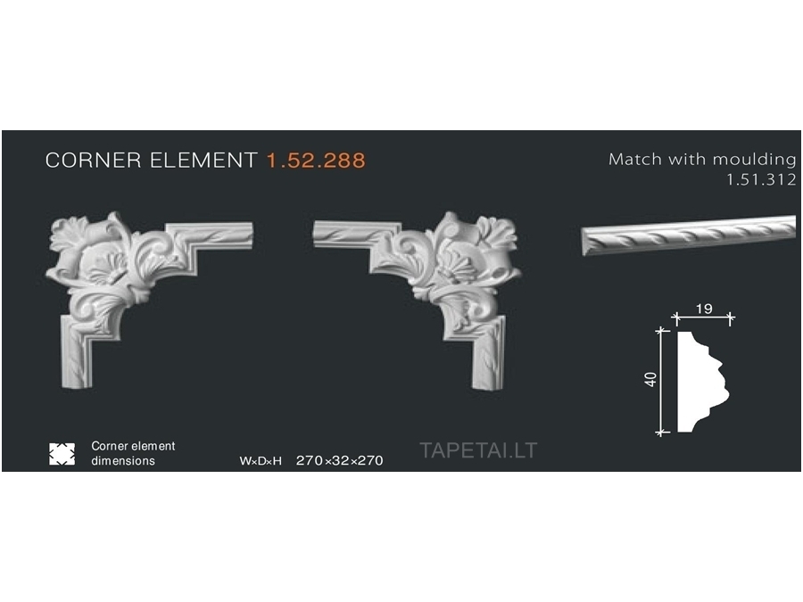 Kampinis elementas 1.52.288 Kampinis elementas 1.52.288