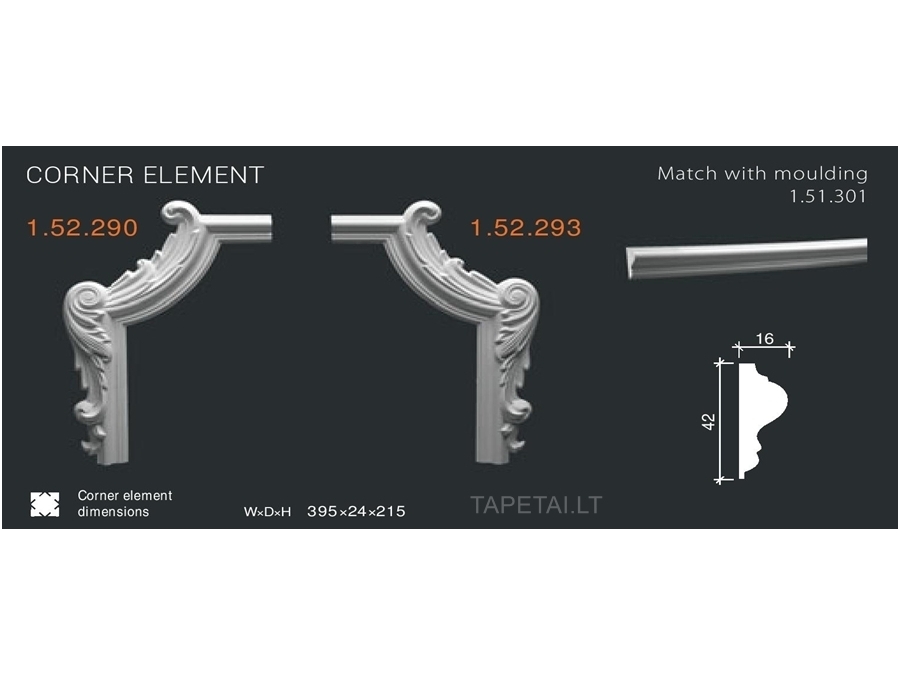 Kampinis elementas 1.52.290,1.52.293