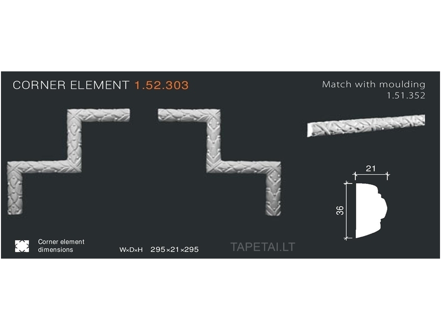 Kampinis elementas 1.52.303 Kampinis elementas 1.52.303