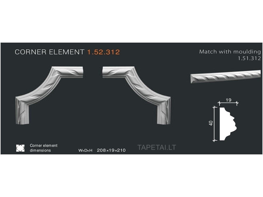 Kampinis elementas 1.52.312 Kampinis elementas 1.52.312