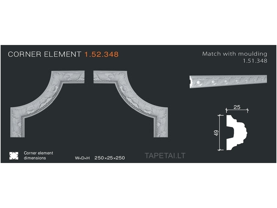 Kampinis elementas 1.52.348 Kampinis elementas 1.52.348