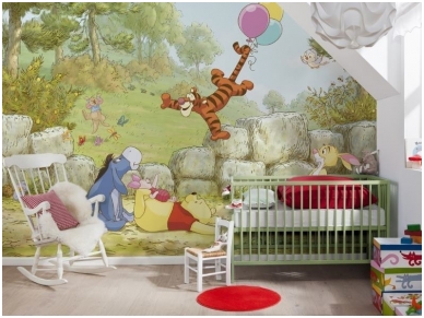 KOMAR fototapetai 8-460 Winnie Pooh ballooning 1