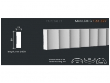 Poliuretaniniai moldingai 1.51.327 , ilgis 2m Poliuretaniniai moldingai 1.51.327 , ilgis 2m