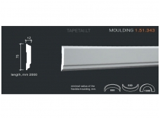 Poliuretaniniai moldingai 1.51.343 , ilgis 2m Poliuretaniniai moldingai 1.51.343 , ilgis 2m