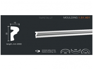 Poliuretaniniai moldingai 1.51.401 , ilgis 2m Poliuretaniniai moldingai 1.51.401 , ilgis 2m