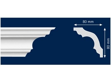 Polistiroliniai lubų apvadai K80 2m