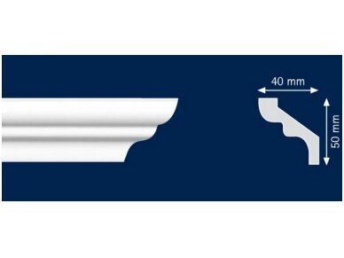 Polistiroliniai lubų apvadai S50 2m