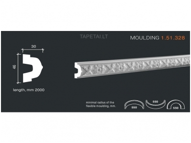 Poliuretaniniai moldingai 1.51.328 , ilgis 2m