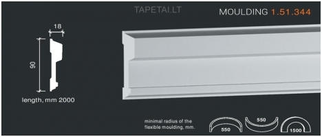 Poliuretaniniai moldingai 1.51.344 , ilgis 2m