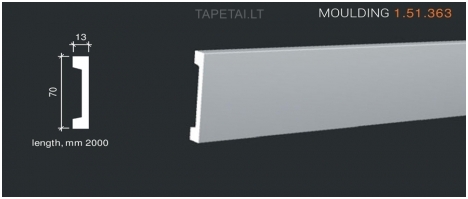 Poliuretaniniai moldingai 1.51.363 , ilgis 2m