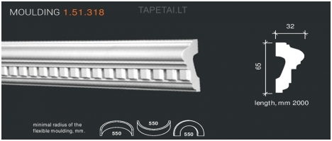 Poliuretaniniai moldingai 1.51.318 , ilgis 2m