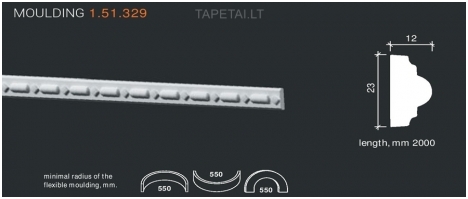 Poliuretaniniai moldingai 1.51.329 , ilgis 2m