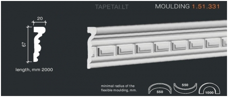 Poliuretaniniai moldingai 1.51.331 , ilgis 2m