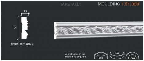 Poliuretaniniai moldingai 1.51.339 , ilgis 2m