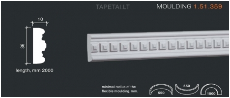 Poliuretaniniai moldingai 1.51.359 , ilgis 2m
