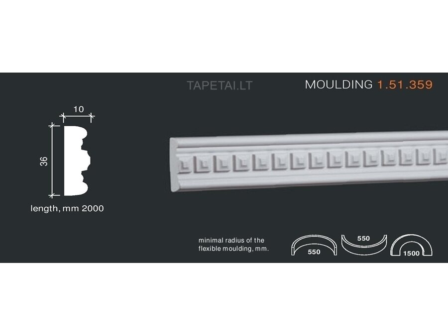 Poliuretaniniai moldingai 1.51.359 , ilgis 2m