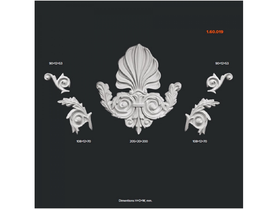 Poliuretaniniai ornamentai 1.60.019 1 Poliuretaniniai ornamentai 1.60.019 1