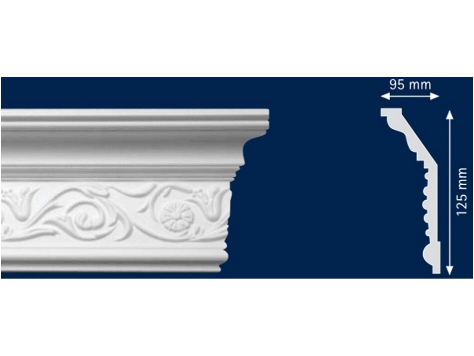 Polistiroliniai lubų apvadai CARMEN 2m