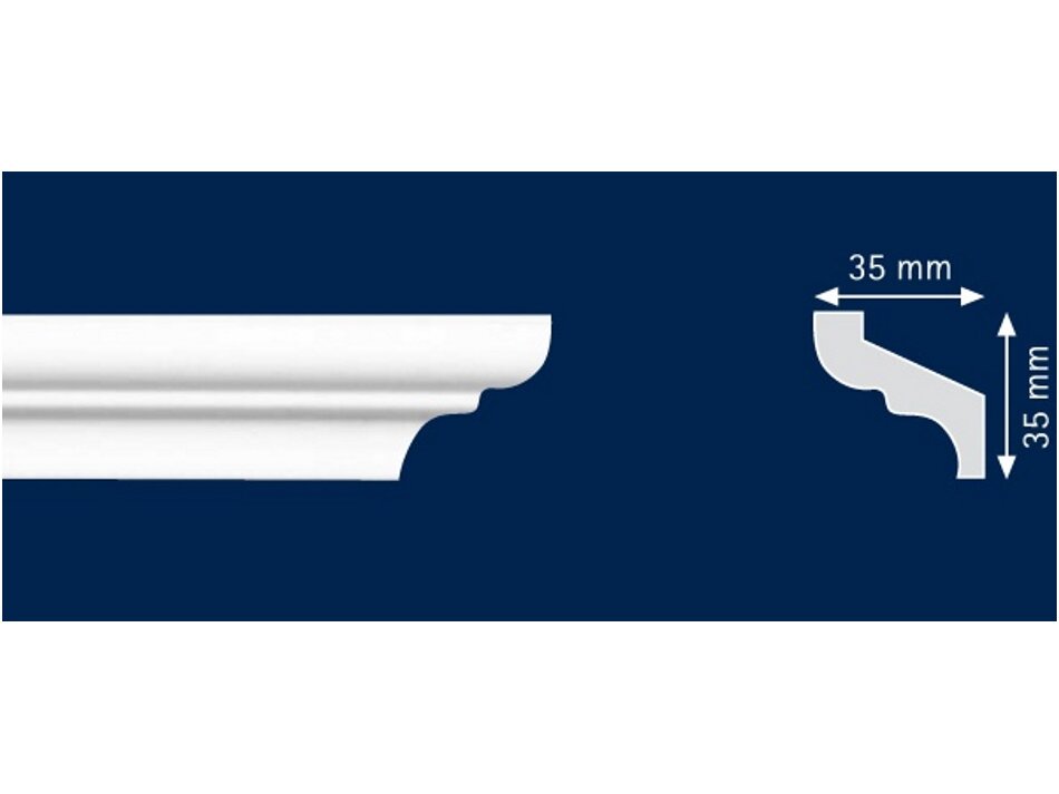 Polistiroliniai lubų apvadai S35 2m