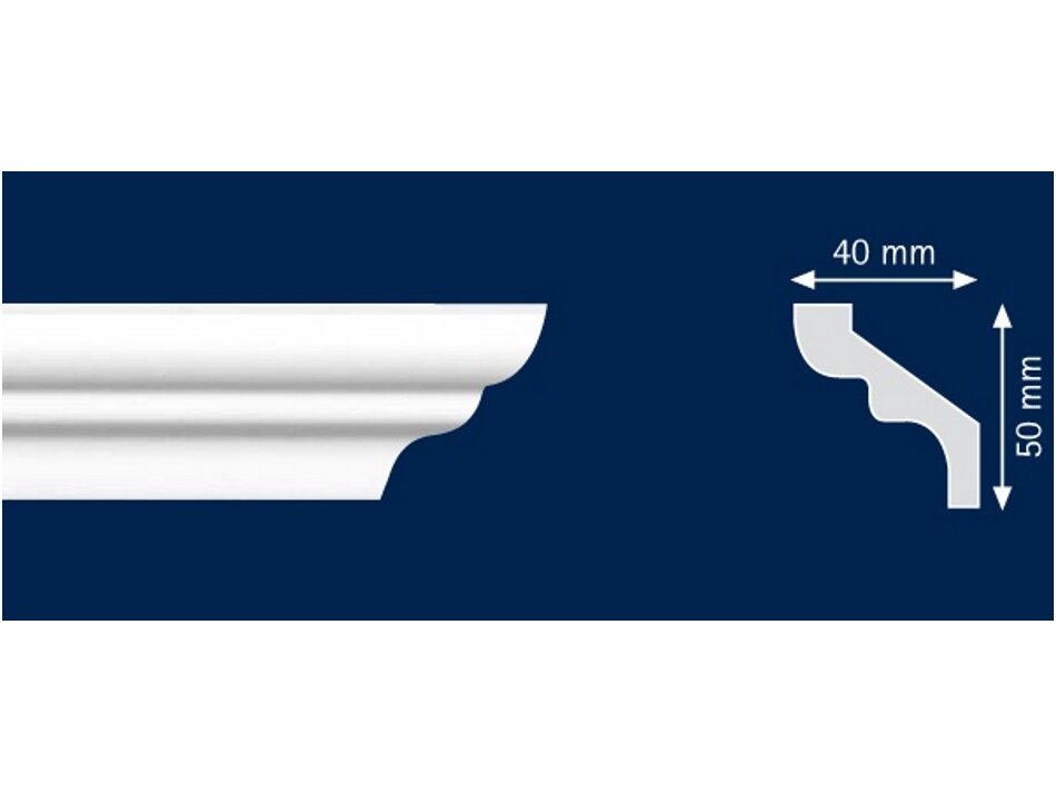 Polistiroliniai lubų apvadai S50 2m