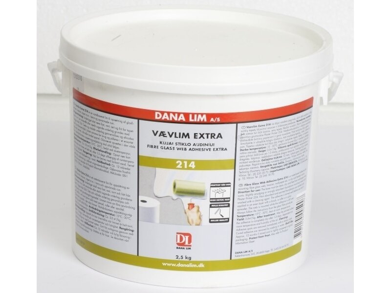 Tapetų klijai DANA LIM Vaevlim Extra 214 2,5kg Tapetų klijai DANA LIM Vaevlim Extra 214 2,5kg