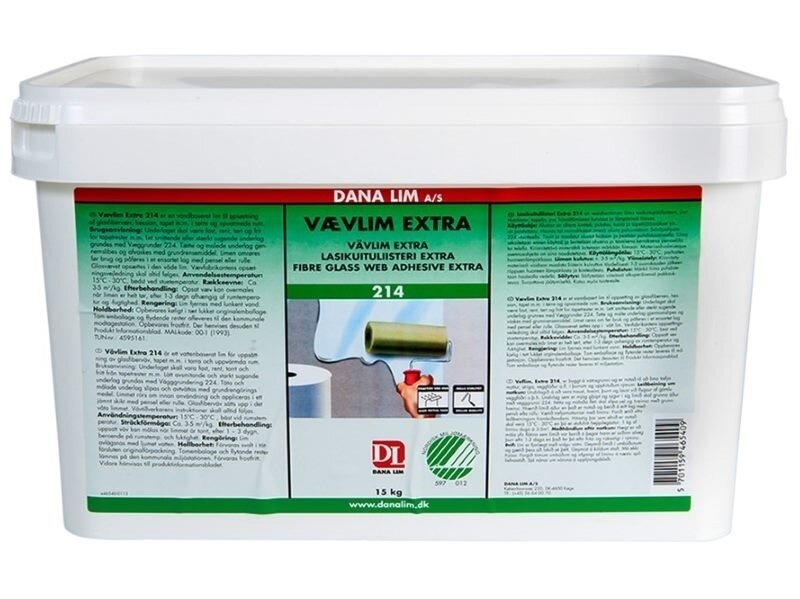Tapetų klijai DANA LIM Vaevlim Extra 214 15kg Tapetų klijai DANA LIM Vaevlim Extra 214 15kg