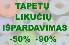 Tapetų likučių išpardavimas