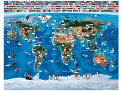 WALLTASTIC fototapetai Map Of The World