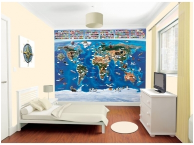 WALLTASTIC fototapetai Map Of The World 1