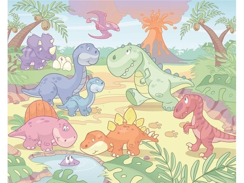 WALLTASTIC fototapetai Dino Nursery