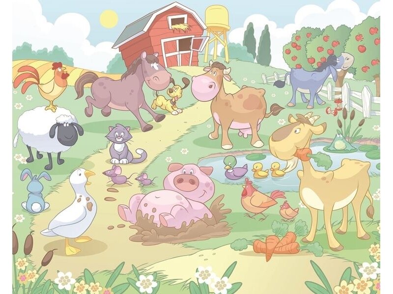 WALLTASTIC fototapetai Farm Nursery